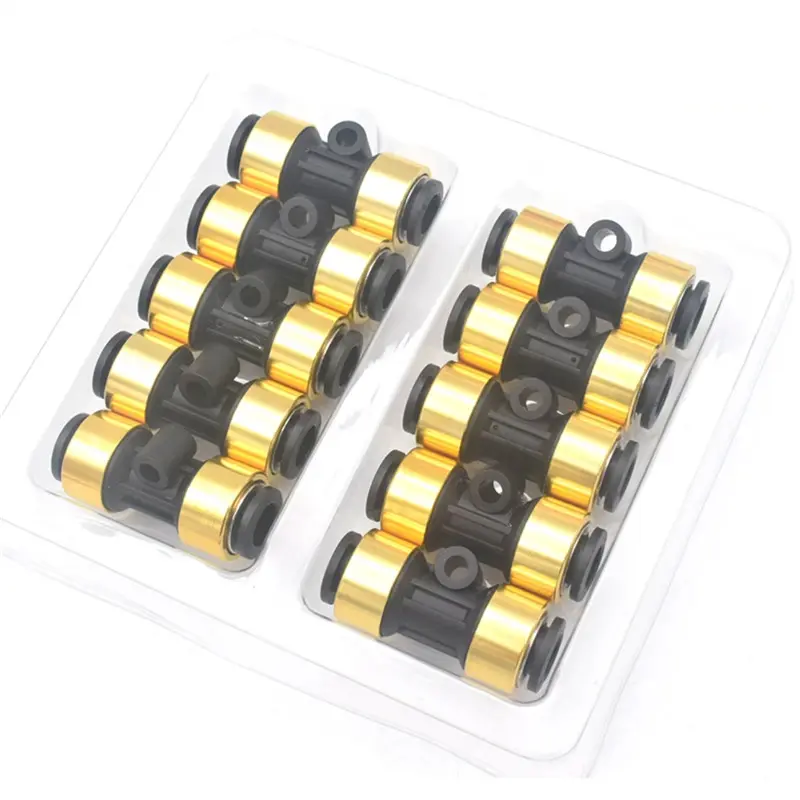 Heavy Duty Double Layer Explosion-Proof Straight Push-To-Connect Air Hose Fittings Kit, Anti-Pull Out PU Tube Quick Connect Couplers, 4/5/6/8/10/12mm Pneumatic Straight Connectors for Truck Users’ Air Brake Tubing, Connector Kit, Hose Attachment, Coupling
