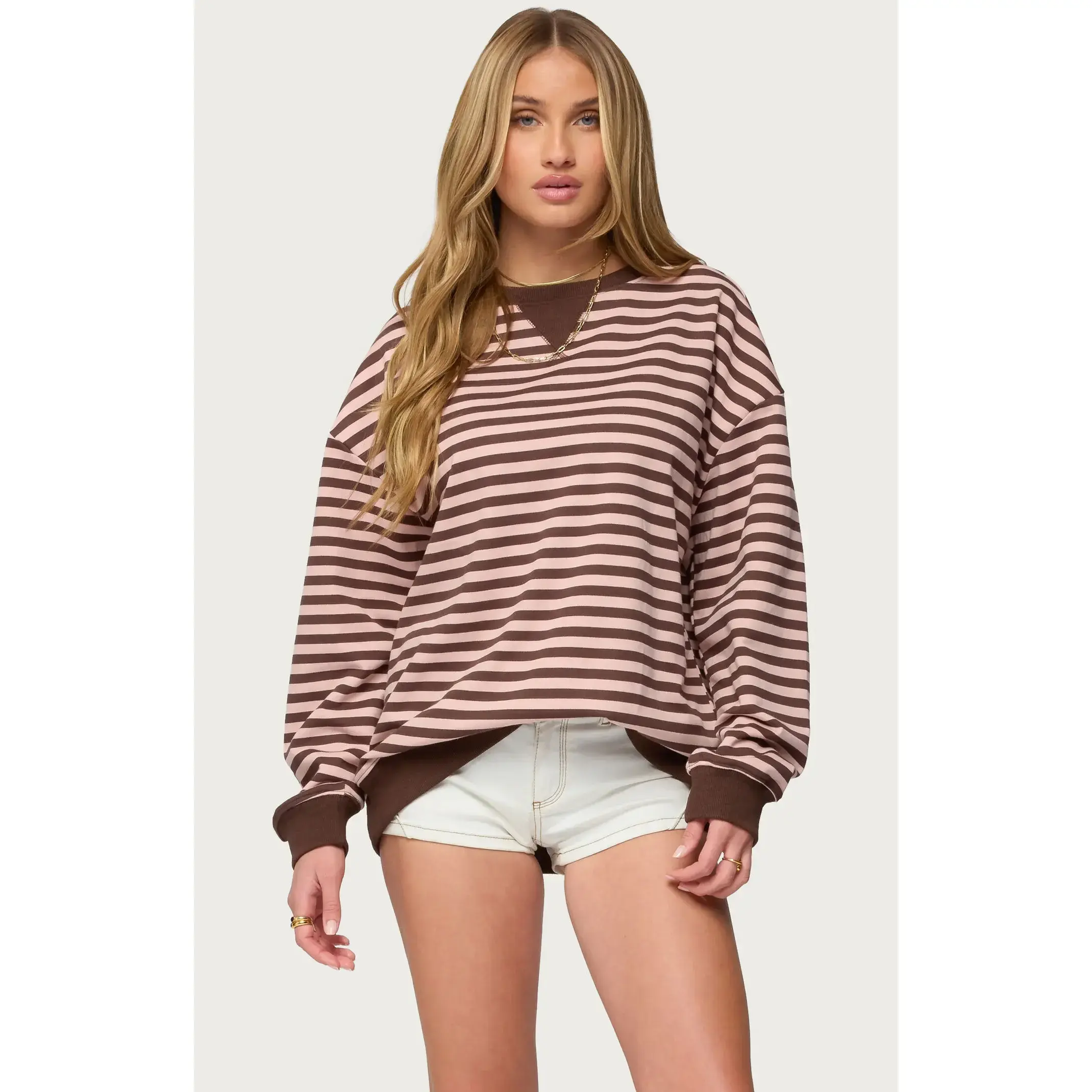 Edikted Women's Onda Striped Sweatshirt