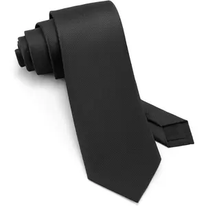 63'' XL Black Ties For Men Solid Color Extra Long Neckties 3.35" (8.5CM) Men's Big and Tall Ties with Gift Box