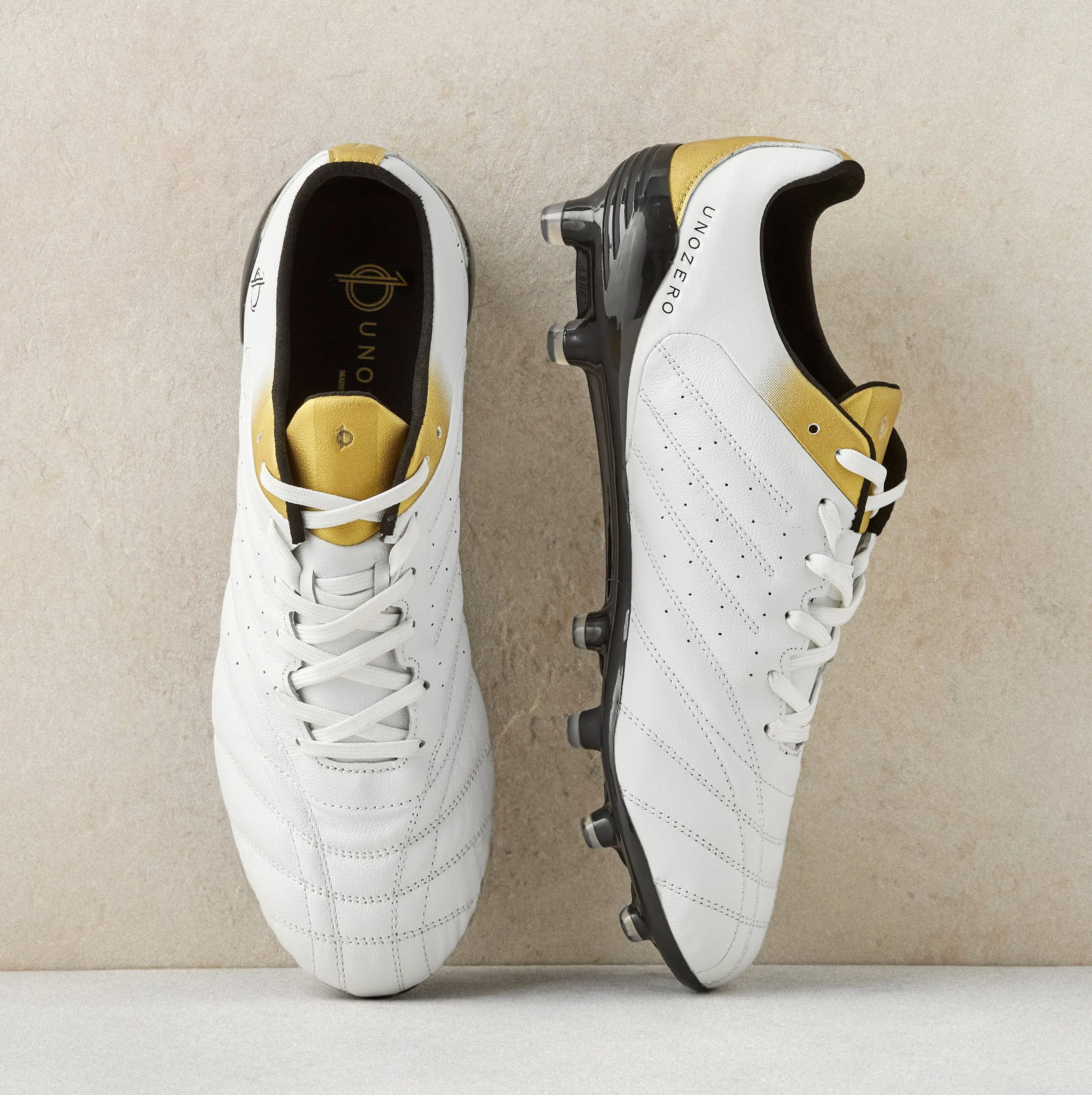 Aventto White Firm Ground Soccer Cleats