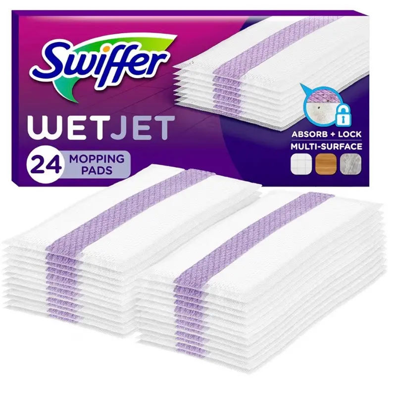 Swiffer WetJet Refill Pads for Hardwood Floors, 24-Count, Multi-Surface Floor Cleaner Pads