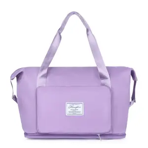 Unisex Large Capacity Folding Travel Bag Portable Lightweight Waterproof Fabric for Easy Carrying