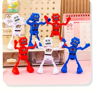 3pcs Wind-Up Dancing Robot Toy with Chain-Driven Winding Mechanism & Swaying Motion - Vibrant Mixed Colors, Durable Plastic, Fun Halloween & Christmas Gift for Youngsters, Creative Playtime,  Sturdy Construction, Funny Toy, Boy Toy