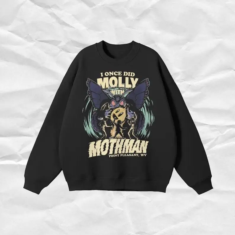 Mothman Sweater, Mothman Cryptid Shirt, Bigfoot & Alien Cryptozoology T-Shirt Gift for Cryptid Lovers, Vintage West Virginia Folklore Tee