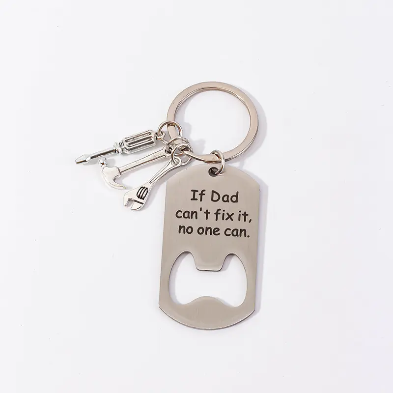 Father's Day Keychain Gifts for Dad from Daughter Son Adjustable Heart Rate Couples Bracelet Set, Unisex, Adjustable Fit, Hook Loop