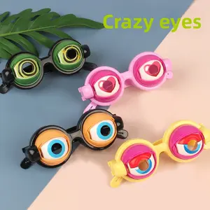 Crazy Eyes Children's Novelty Prank Creative Funny Glasses Toy with Cute Winking Design