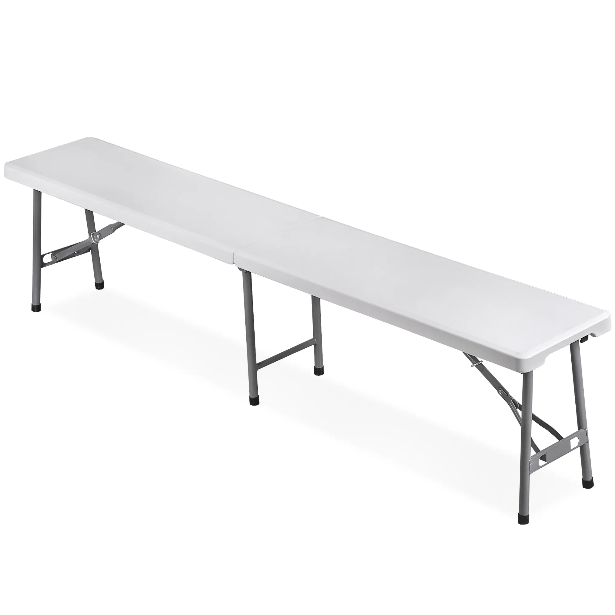 Segawe 6ft Pre-Assembled Portable Folding Outdoor Furniture Set - Heavy-Duty Metal Frame, Lightweight, Water-Resist HDPE Top, for Camping, Patio Furniture Sets, Water‑Resist Top