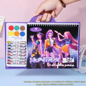 Anime Kids Coloring Book, Singing Queen Colorful Drawing Activity Book, Safe Art Materials Art Supplies Kit Creative Design Fun Gift, Model Xinghao Et, Huntrx