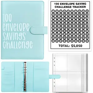 2026 New Model 100 Envelopes Savings Challenge, Budget Binder with Cash Envelopes, Money Saving Planner for 100 Days to Save $5,050, Budgeting Challenge Book