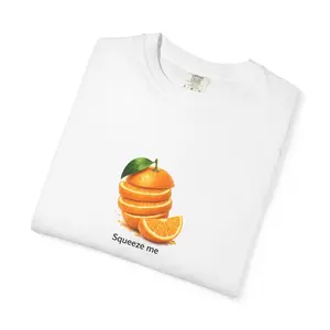 Squeeze Me Orange T-shirt | Citrus Fruit Graphic Tee