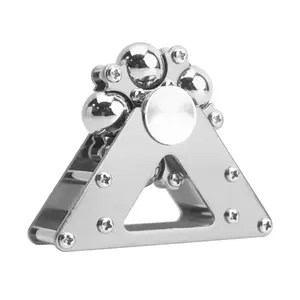 Metal Fidget Spinner Desk Ornament High Speed Long Spin Time Fidget Tool for Anxiety Stress Relief Adult Kids Gift Triangle Design classroom gift