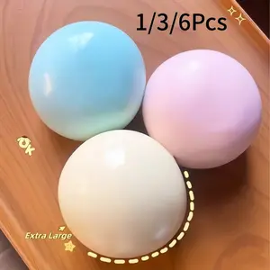 1/3/6 Counts Extra Large Stress Relief Ball, Squeeze Ball, Decompression Squeeze, Elastic Pressure Dough, Liquid Cheese Squeeze Toy, Quiet Anxiety Relief for Adults & Teens, Stress Relief Fidgeting