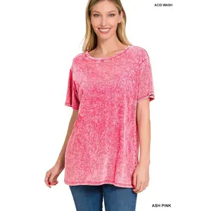 Zenana Acid Wash Tee