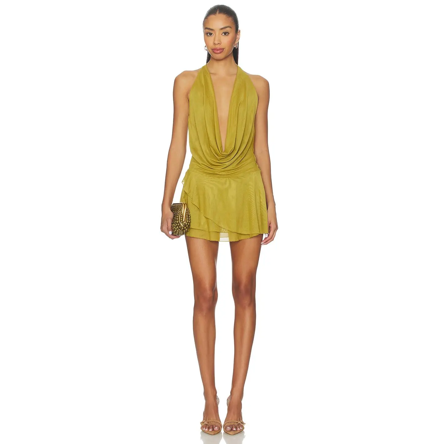 superdown Katsia Mini Dress in Chartreuse