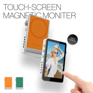 VectorZen 4" Wireless Selfie Monitor for iPhone 17 Android, Touchscreen Vlog Mirror with Bluetooth Remote, 2.4G/5G WiFi Screen Mirroring, Shutter/Zoom/Focus Control, Aluminum External Screen for TikTok YouTube Content Creators