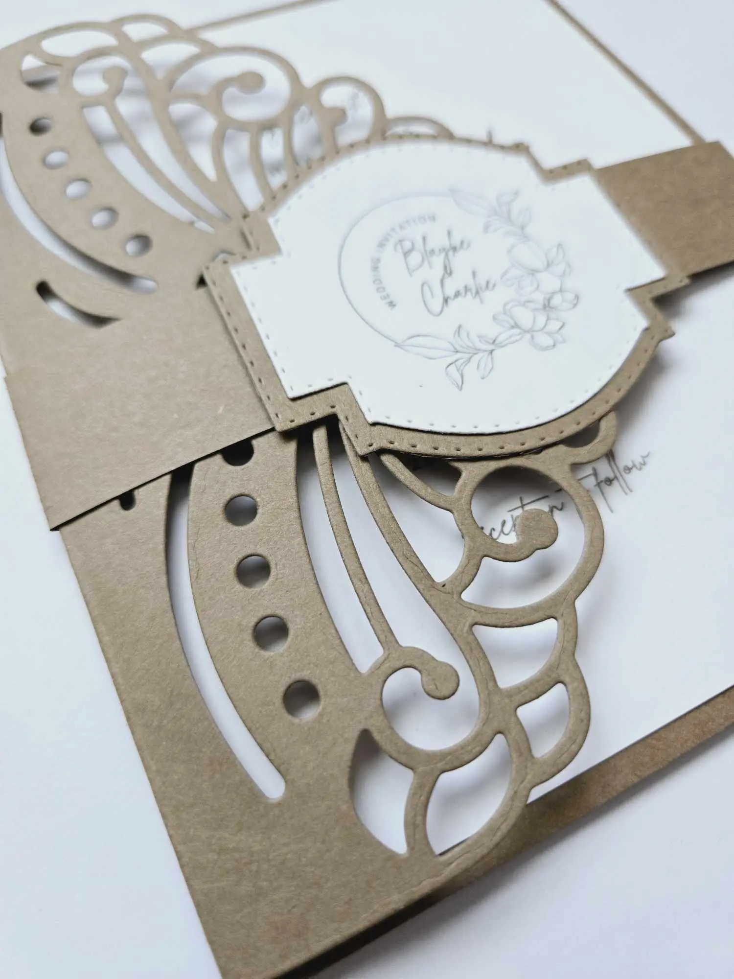 A set 10 pieces of Customized beautiful unique Classy handmade Wedding Invitations, Elegant Invitation with Envelopes