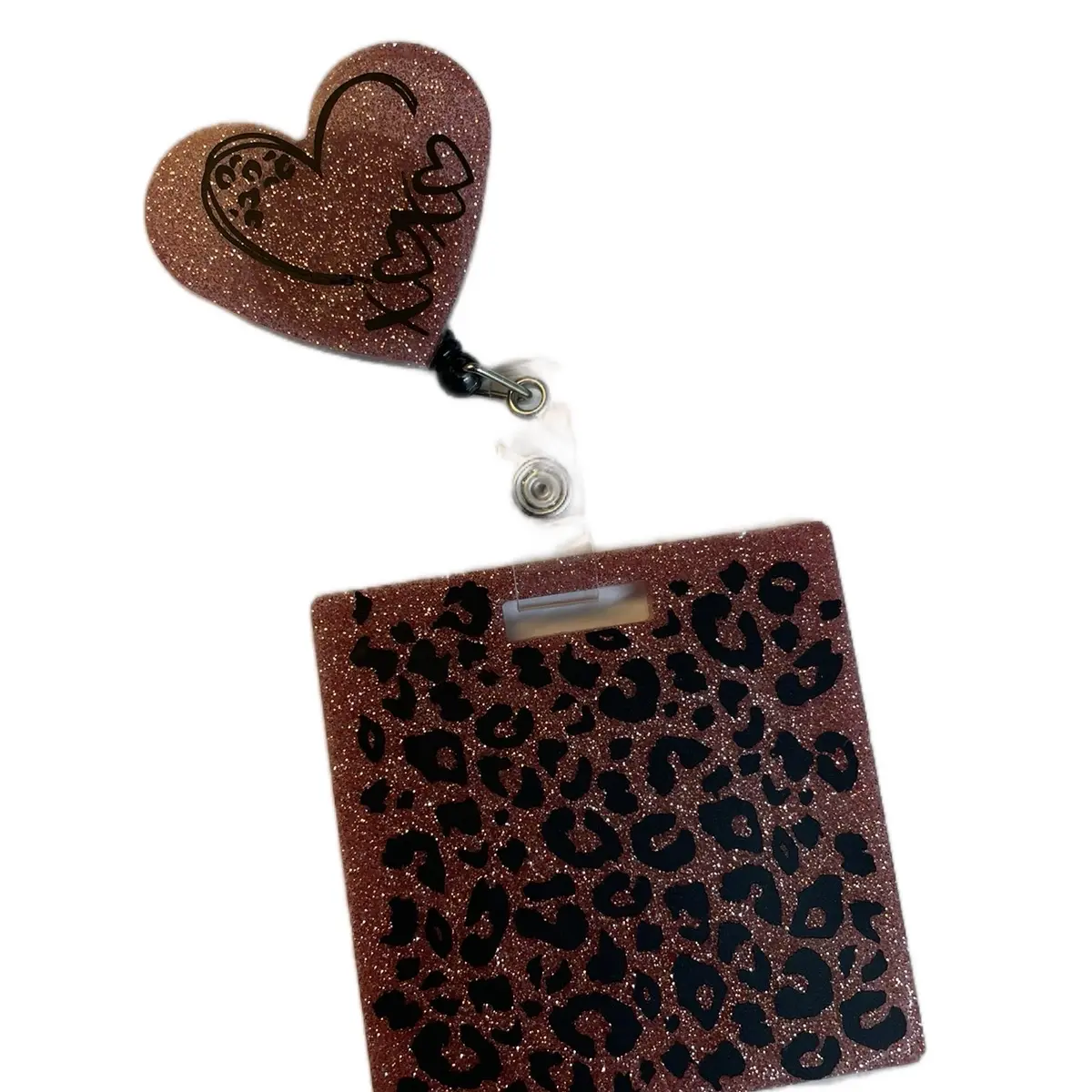Custom Badge Buddy - Healthcare Worker Badge Tag Holder, Customizable ID Badge Accessory with Heart Design, Personalization Available nurse coquette bow