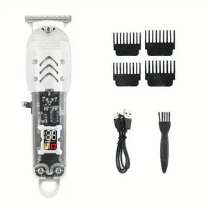 Hot Selling High-Quality Dog Professional Hair Trimmer Clipper USB Rechargeable Shaver Low Decibel Animal Grooming Tool in Pink Blue White