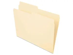 Pendaflex Essentials File Folders 1/2 Cut Top Tab Letter Manila 100/Box 75212