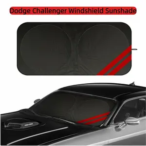 Dodge Challenger Windshield Sunshade,UV Blocking,63*34 Inch,Foldable,Easy to Store,Reduces Cabin Temperature,Front Window Sunshade,Visor Shield Cover for Car Interior Protection,Outdoor Parking
