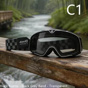 Retro Motorcycle Goggles Glasses Windproof Motocross Sunglasses Vintage Helmet Glasses Cycling Racing Cafe Racer Outdoor Riding Goggles