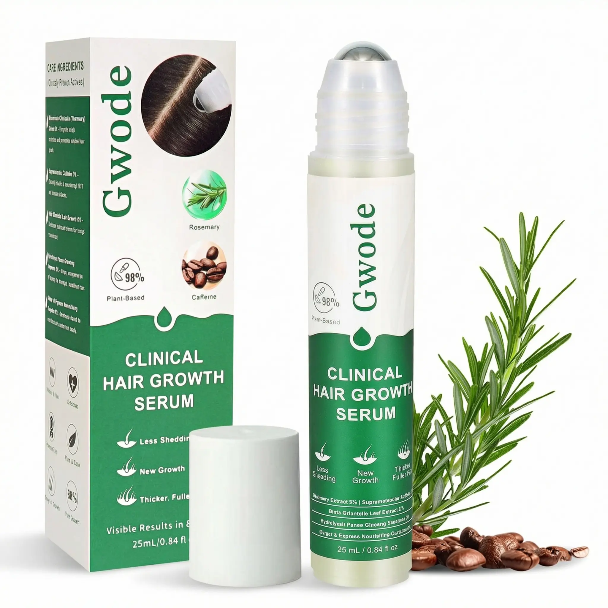 Gwode Unisex Hair Growth Scalp Serum for Adults, Haircare Root Enhancer with Thickening Regrowth Formula, Daily Home Nourishing Repair, Strengthening Hair Premium Gift Choice Essence Pre Styled Hairline Perfect Hairline
