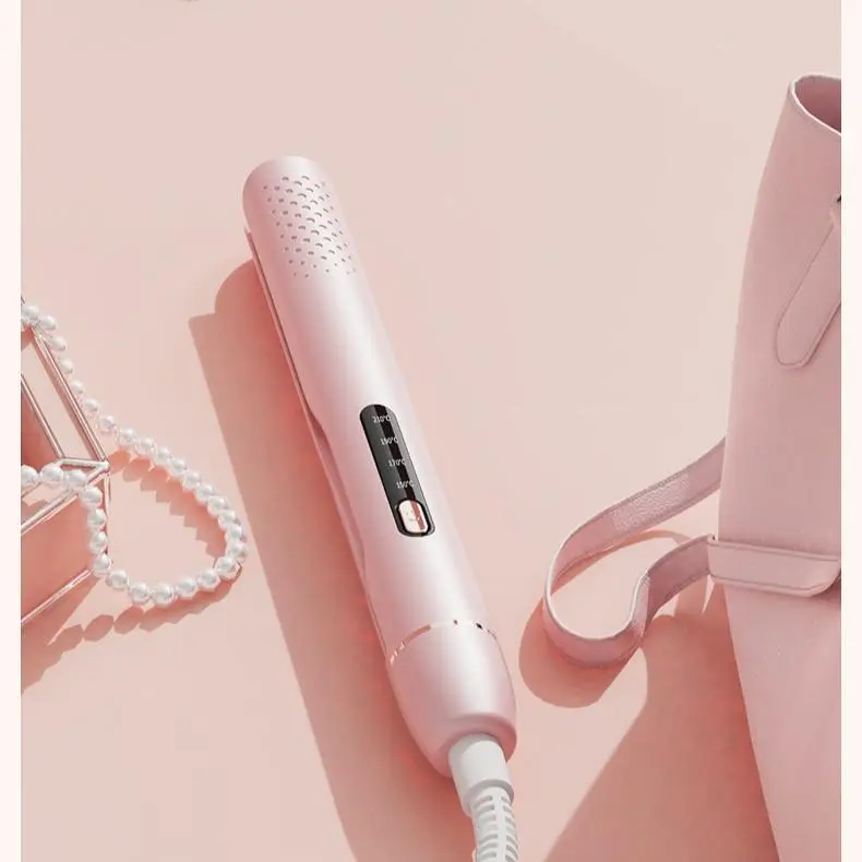 Curling Straightening Tool, Portable 2-in-1 Fast Heating Flat Iron & Heated Curler for Straightening Curly Hair, Haircare Curler, Beach Waves, Frizz, Us