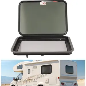 30"W X 22"H Universal Hinging Exit RV Window W/ Removable Screen, Trim Ring Side Emergency Window For Trailer, Camper, Van, Truck
