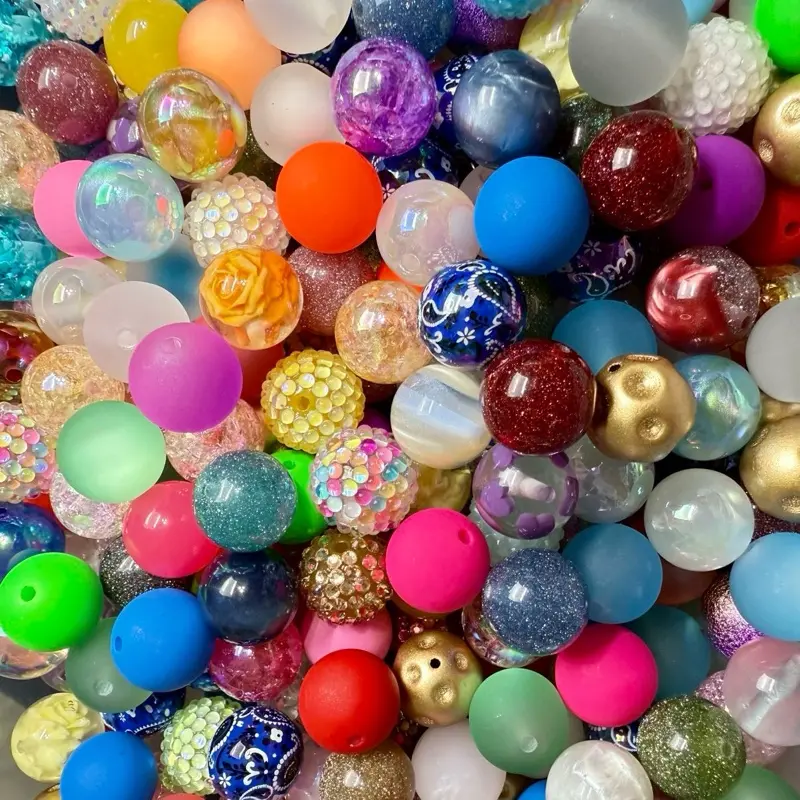 20mm Beads for Crafting - Colorful Round Beads Ideal for DIY Projects and Craft Supplies