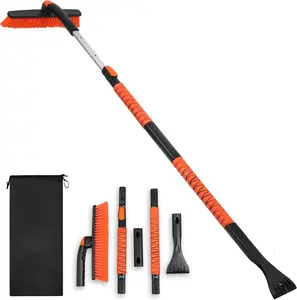3 in 1 Extendable Snow Brush with Ice Scraper 53" | EcoNour Snow Brush