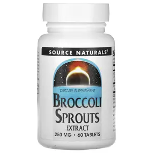 Source Naturals Broccoli Sprouts Extract, 60 Tablets (125 mg per Tablet)