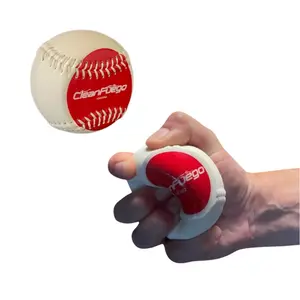 CleanFuego Home Alone Bundle | Fuego Starter + Fuego Flyo | Leather Baseball Spin Trainer + Rubber  Plyometric Ball