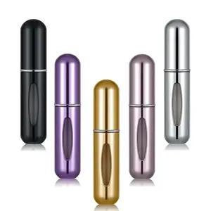 5pcs (5Ml) Bottom Filling Perfume Dispenser Bottle Mini Spray Bottle Perfume Bottle Portable Self-Pumping Perfume Bottle