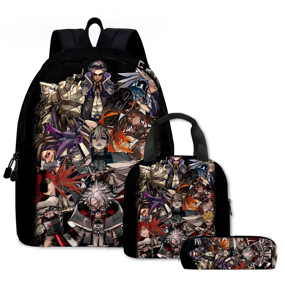 Anime Character Backpack Set - Includes Large Backpack, Handbag, and Pencil Case - Perfect for Fans and Daily Use