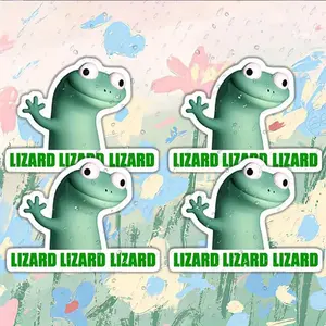 4PCS Lizard Car Stickers, Sticker For Cars, UV-resistant and Durable, Suitable for Car Bumpers, Lorries, Motorcycles, Hides Scratches, Funny DIY Decals for Vehicle Exteriors