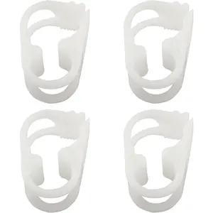 4pcs 1/4"-1/2" Tube OD Shut Off Adjustable Hose Clamp Water Flow Control Clip White
