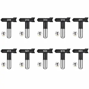 10Pcs AirlessSprayerNozzle Tips for Painting, Reversible Tungsten Carbide Spray Tips 209-623, Ideal for Airless Paint Sprayer, Walls, Fences, Decks, Cabinets, 4"-14" Spray outdoorfun