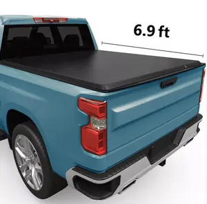 YITAMOTOR 6.9 ft Soft Quad-fold Truck Bed Tonneau Cover Fits for Chevy Silverado/GMC Sierra 2500 3500 HD 2020 2021 2022 2023 2024 2025 6.9 ft Bed Automotive Protector