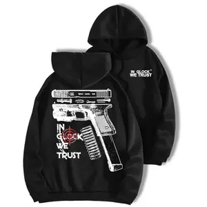 In We Trust Tactical T-Shirt And Hoodie, Double Sided Statement Graphic, Classic Casual Style, Soft Cotton, Made In USA, For Youth & Adult