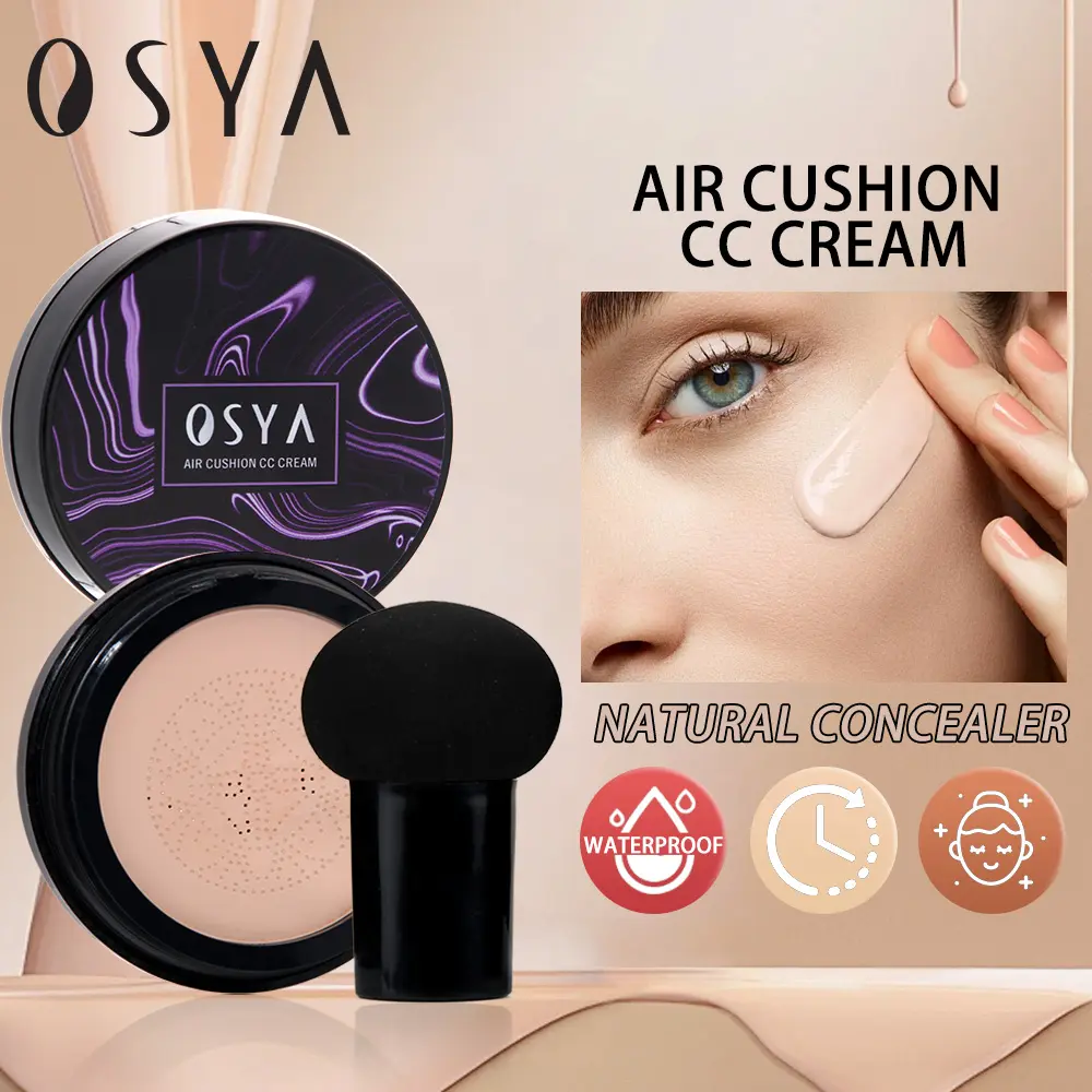 Foundation Containing Mushroom Head Cushion Bb Cream Flawless Lightweight Full Coverage Long-Lasting Moisturizing Concealer Foundation Natural Nude Makeup