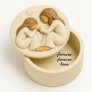 Friendship Jewelry Keepsake Box Sculpted Hand-Painted Keepsake Box Anniversary Memory Boxes, Decorative Boxes For Home Decor  Gifts For Mom, Grandma, Women