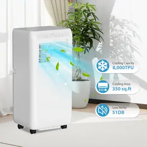 OP-Portable Air Conditioner 8000 BTU, 3-in-1 AC Unit for Bedroom with Dehumidifier & Cooling Fan, Quiet Room AC Portable Cools 350 Sq ft, Sleep Mode, Window Kit & Remote