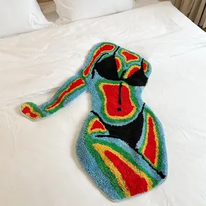 Creative Body Shaped Rug, Modern Abstract Rug, 1 Count Non-slip Soft Floor Mat, Decorative Carpet for Home Living Room Bedroom, Room Decor, Home Decor, Bedroom Decor