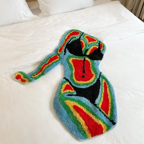 Creative Body Shaped Rug, Modern Abstract Rug, Abstract Styled Rug, Living Room Rugs, 1 Count Non-slip Soft Floor Mat, Decorative Carpet for Home Living Room Bedroom, Room Decor, Home Decor, Bedroom Decor