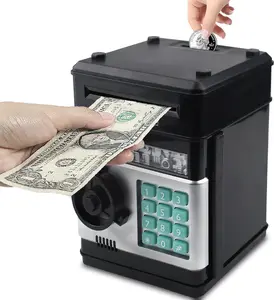 Piggy Bank Cash Coin Can ATM Bank Electronic Coin Money Bank for Kids Age 3-12, Money Savings Box Mini ATM Coin Bank Toys Gifts for Boys Girls