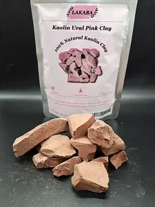 Edible Ural Pink Kaolin Culinary Clay 200g (7oz) - 100% Natural Purity, No Additives, Slightly Sticky