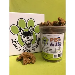PB&J - All Natural "Peanut Butter" Dog & Puppy Treats - Disobedient Tub of Biscuits