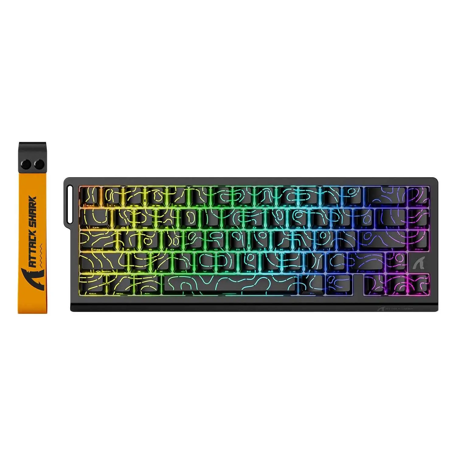 ATTACK SHARK X68 HE Wired Mechanical Gaming Keyboard, 60% Wired Keyboard with Adjustable Actuation, RGB Backlit Keyboard, RGB Lighting Keyboard, Light Up Keyboard, Led Backlit Keyboard, Lighted Mechanical Keyboard