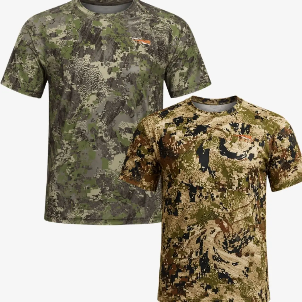 Sitka Core Lightweight Crew T-Shirt, Digital Camo Performance T Shirt, Hunting Camouflage Tee, Lightweight Outdoor Shirt, Tactical Camo Training Tee, Fishing Hiking Performance Shirt, Moisture Wicking Athletic Tee, Breathable Men's Activewear Shirt