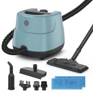 Steam Cleaner G2 1500W Heavy Duty Multi-Surface 1L Tank 26-29min Long Runtime Chemical-Free Detachable Steamer 4.0Bar High Pressure for Home Kitchen Floor Window Car Seat Carpet Tile Grout Bathroom BBQ Grill With Grout Brush Brass Brush